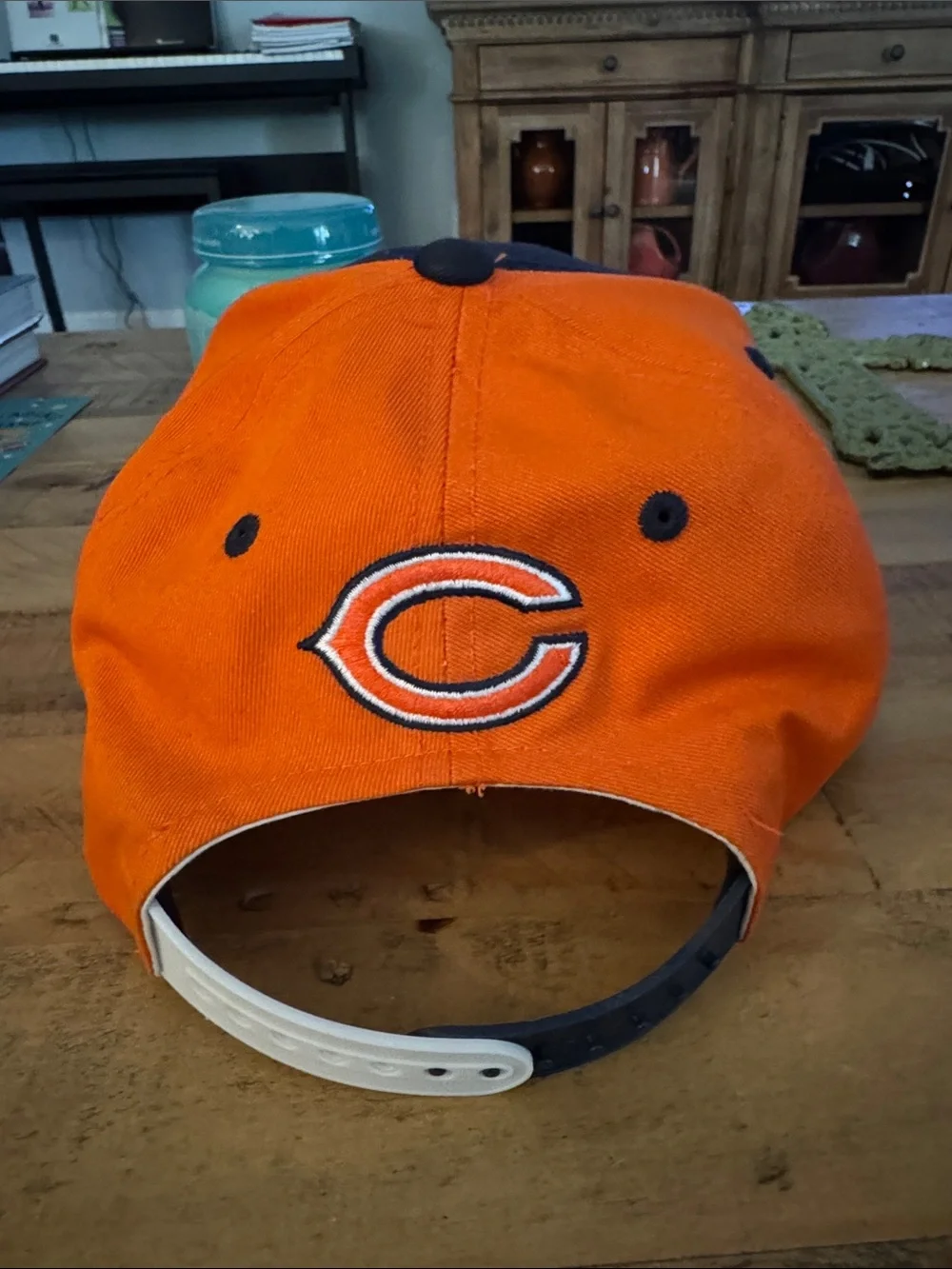 NFL Chicago Bears Kids Hat in Navy and Orange